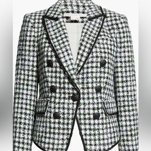 Veronica beard Diego check cotton blend dicky jacket